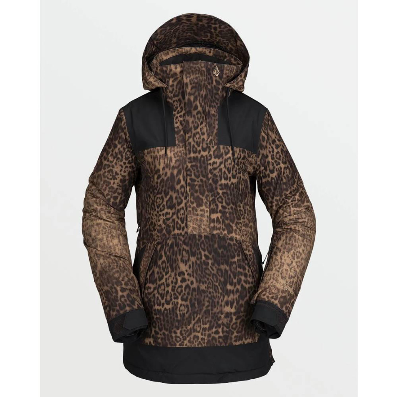 2022 Volcom Fern Insulated Gore Womens Leopard Pullover Jacket