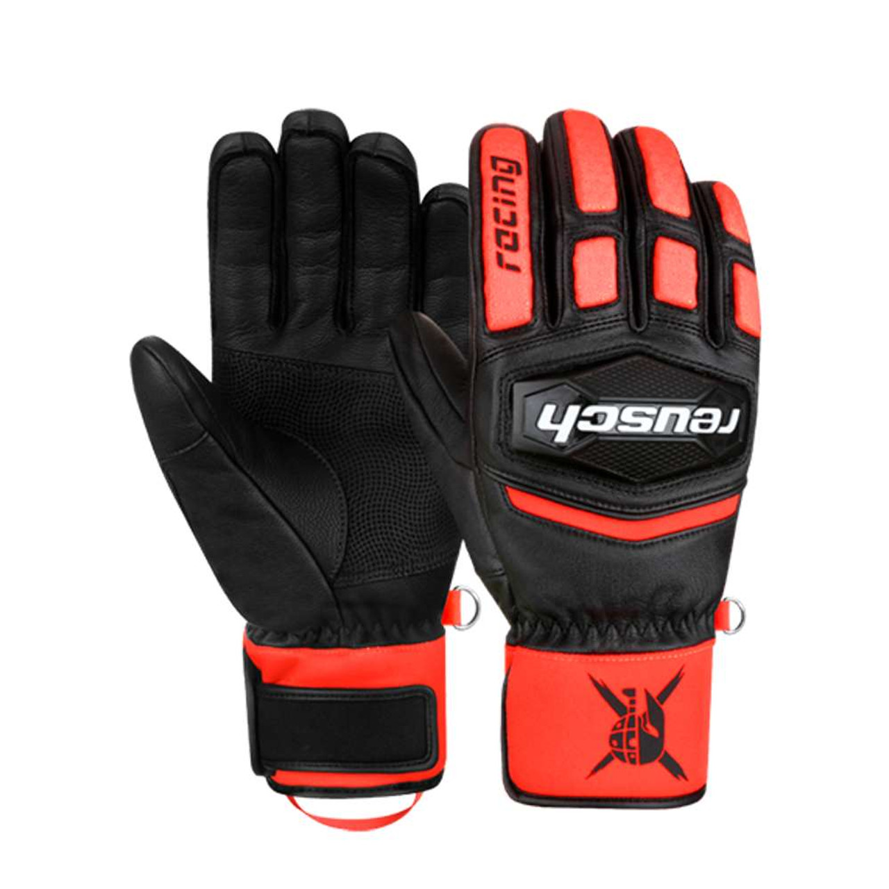 2024 Reusch Worldcup Warrior Team Mens Black/Fluo Red Glove