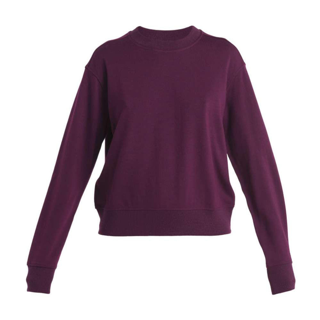 Free style comfortable. Woman wear sweater. Elongated sweatshirt