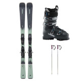 K2 Disruption 75 W Womens Skis w/ Lange LX 75 W HV GW Womens Ski Boots & Volkl Phantastick Womens Ski Poles Package