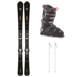 Rossignol NOVA 6 Womens Skis w/ Rossignol PURE 70 Womens Ski Boots & Rossignol ELECTRA White Ski Poles Package