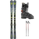 Rossignol Forza 40' CA Skis w/ Rossignol Vizion 4B 100 HV GW Ski Boots & Rossignol Tactic Ski Poles Package 2026
