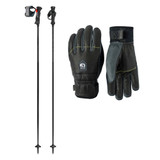 Hestra Omni Trigger Adult 5-Finger w/ Leki Airfoil 14 TR Ski Poles Package 2027