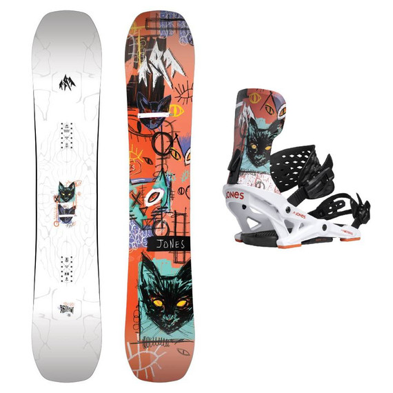 Jones Rally Cat Snowboard w/ Jones Meteorite Snowboard Bindings Package 2026