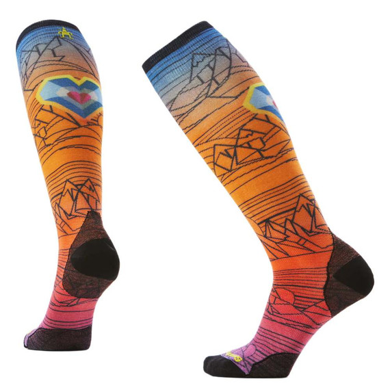 Smartwool Ski Zero Cushion Geo Peaks Print OTC Mens Socks 2026