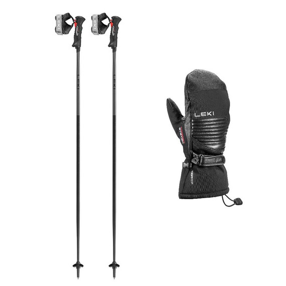 Leki Xplore XT 3D Mitt w/ Leki Airfoil 3D Mens Ski Pole Package 2026