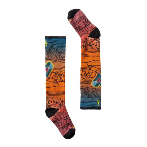 Smartwool Ski Zero Cushion Geo Peaks Print OTC Junior Sock 2026
