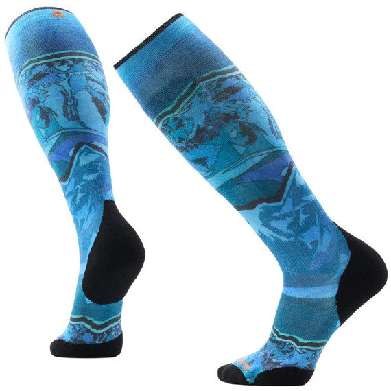 Smartwool Ski Targeted Cushion Storm Peak Print OTC Mens Socks 2027