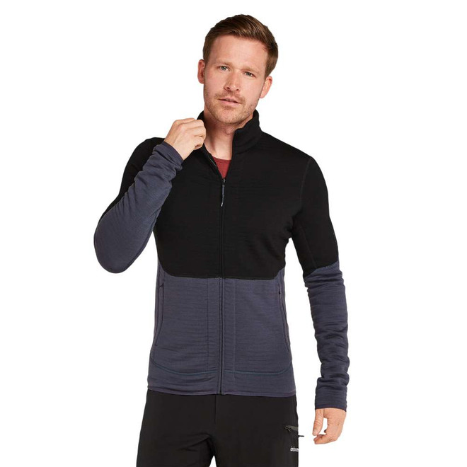 Icebreaker Merino 400 RealFleece Descender Mens Long Sleeve Zip 2025