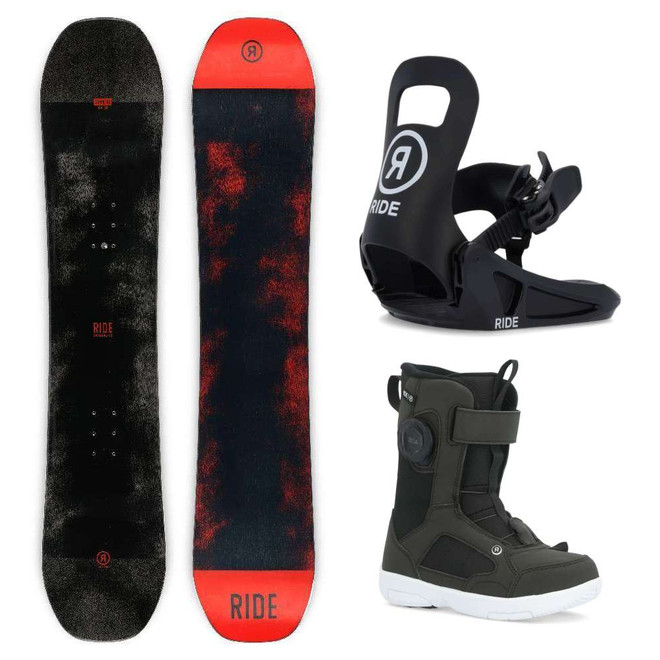 Ride Lowride JR Snowboard w Ride Micro JR Snowboard Bindings