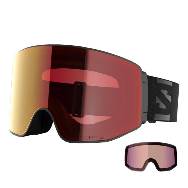 Salomon Sentry Prime Sigma Photo Goggle 2026-Black w/ Sigma Photo Poppy Red + Sigma Light Blue