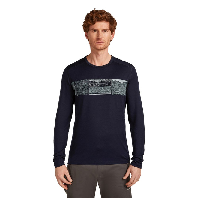 Icebreaker Merino 200 Oasis GRX1 Mens Long Sleeve Crewe 2026