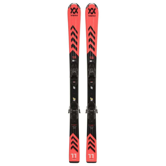 Volkl Racetiger JR Red Skis w/ vMotion JR 4.5 GW Bindings 2024