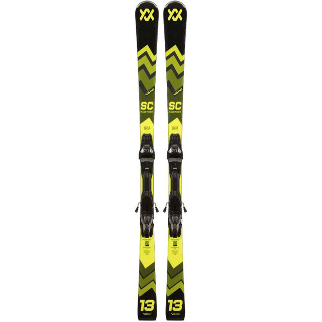 Volkl Racetiger SC Black Skis w/ vMotion3 12 GW Bindings 2025