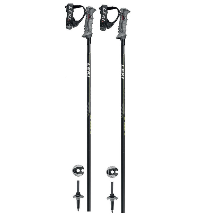 LEKI 2020 Leki Speed S Airfoil Black Green Adult Ski Poles 