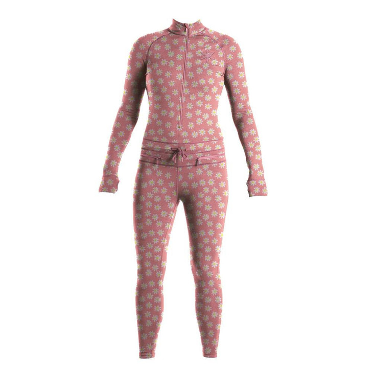 AIRBLASTER 2023 Airblaster Hoodless Ninja Womens Rose Quartz Daisy Suit 