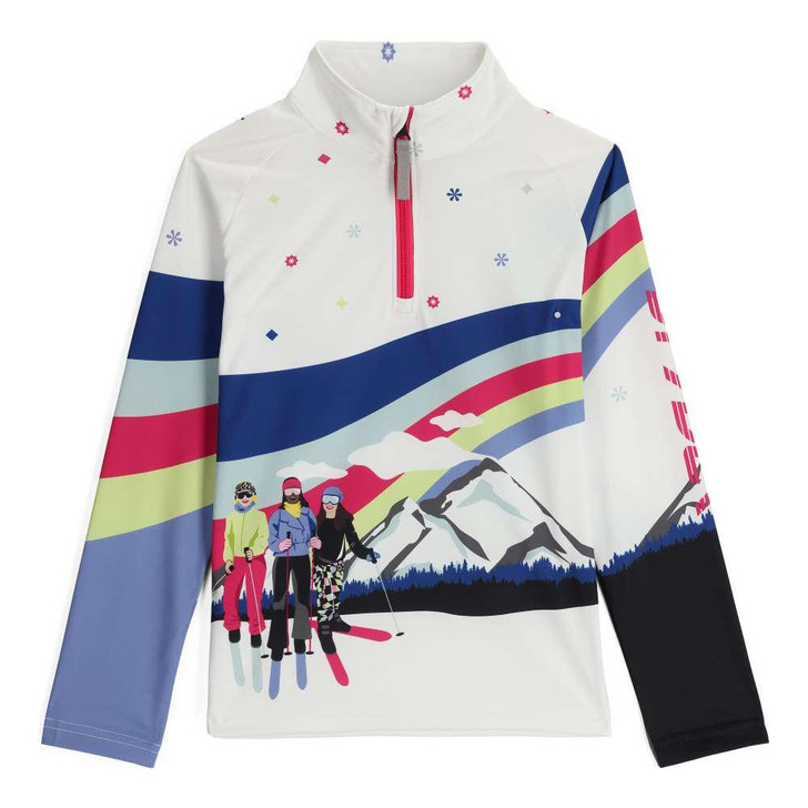 SPYDER 2024 Spyder Surface Girls White 1/2 Zip 