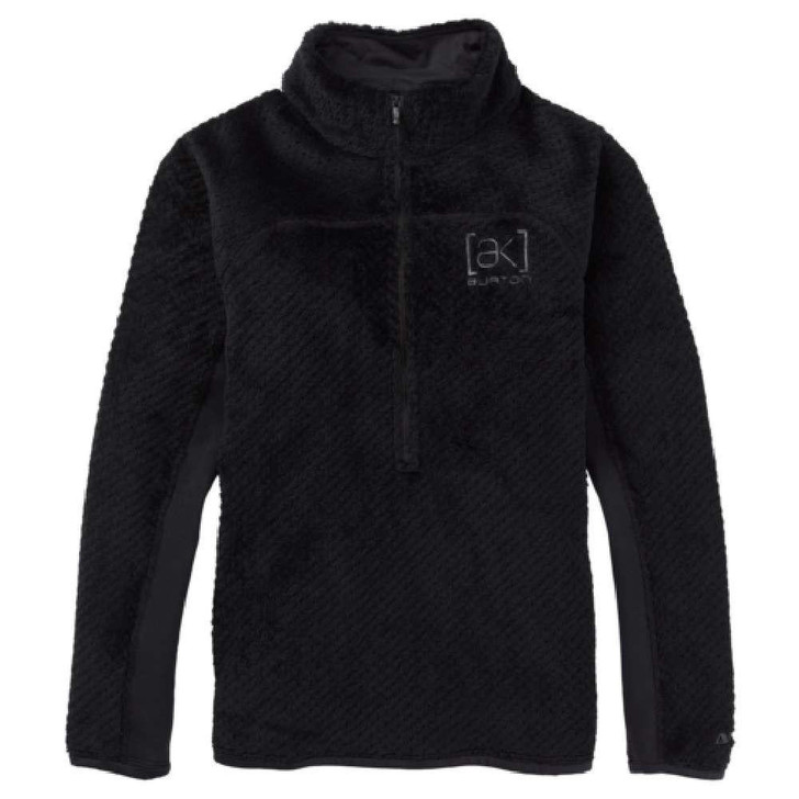 BURTON 2024 Burton AK Baker Hi-Loft Quarter Zip Womens True Black Fleece 