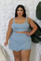 Bold Moves Skort Set- Denim