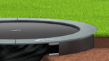 Akrobat Orbit Flat 14ft trampoline fitted in grass