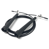 black skipping rope with handles
