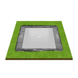 Akrobat Orbit Flat 10x6ft trampoline flush to grass area