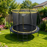 8ft Telstar Orbit trampoline in a garden setting