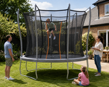 Vuly Ultra Medium 10ft Trampoline in a family garden setting