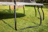 Black powder-coated leg frame detail on Oval Telstar Jump Capsule MK3