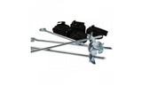 Trampoline tie down ground anchor kit with straps and stakes