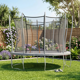 Vuly Ultra Large 12ft trampoline in a garden setting