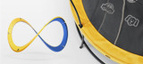 Close-up of the reversible thick padding on the Vuly Lift 2 Extra Large trampoline