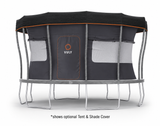 Vuly Ultra Extra Large 14ft Trampoline with optional shade and tent cover fitted