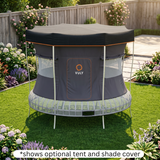 Vuly Thunder Extra Large 14ft Trampoline with optional shade and tent cover