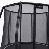 Netting detail on 8ft Telstar Vortex BLACK Edition trampoline
