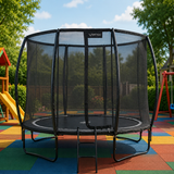 8ft Telstar Vortex BLACK Edition trampoline overhead view
