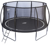 12ft Telstar Vortex BLACK Edition trampoline with lantern safety enclosure