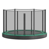 Akrobat Orbit Flat 8ft  trampoline with zip entry in green