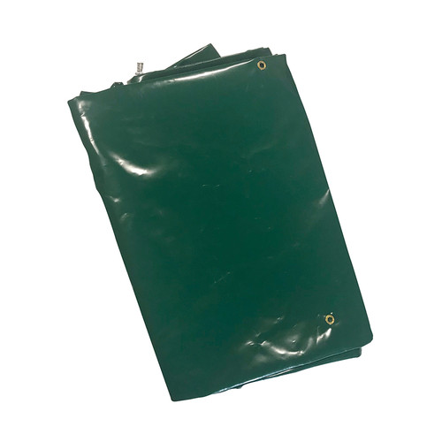 Folded green weather cover Folded green weather cover