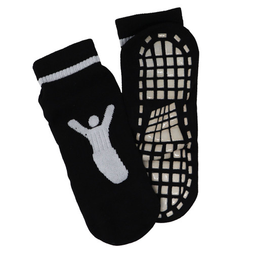 Black Trampoline Grip Sock for Trampoline Parks Black Trampoline Grip Sock for Trampoline Parks