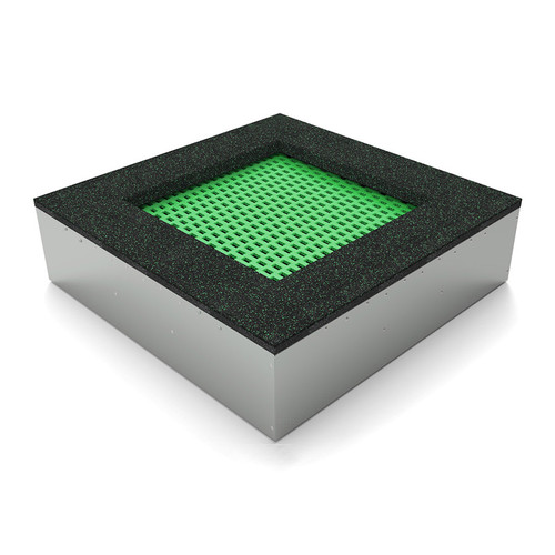 Quad 100 Playground trampoline in Green Quad 100 Playground trampoline in Green