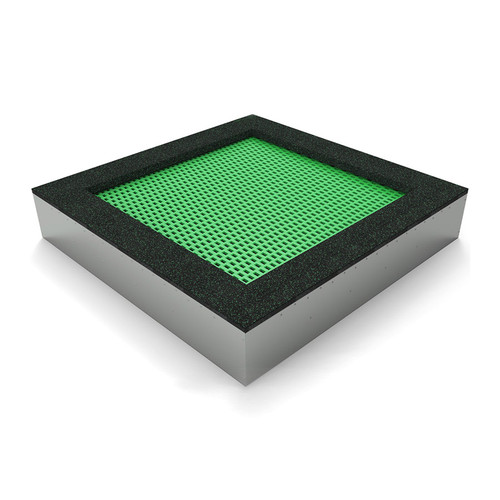 Quad 180 playground trampoline in green