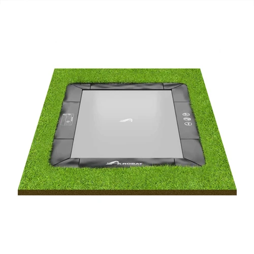 Akrobat Orbit Flat 10x6ft trampoline flush to grass area