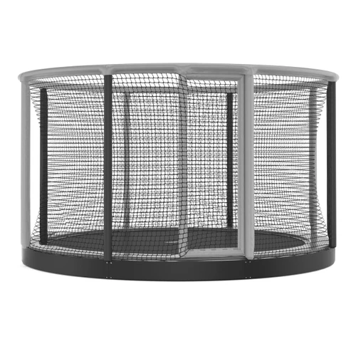 Akrobat Gallus Flat Plus 12ft trampoline in black