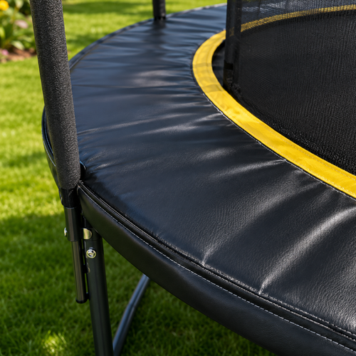 Close up of the padding on a Telstar Orbit trampoline