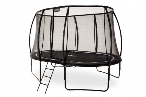 7 x 10ft Oval Telstar Vortex BLACK Edition trampoline with lantern safety enclosure