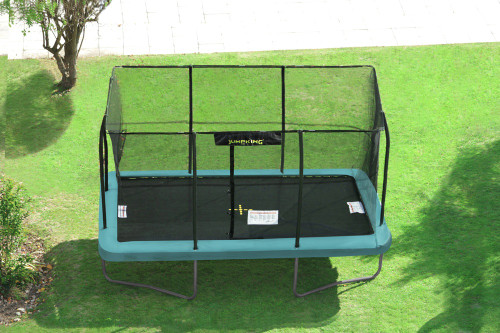 10ft x 14ft V2 Jumpking Rectangular Trampoline with Enclosure and Ladder