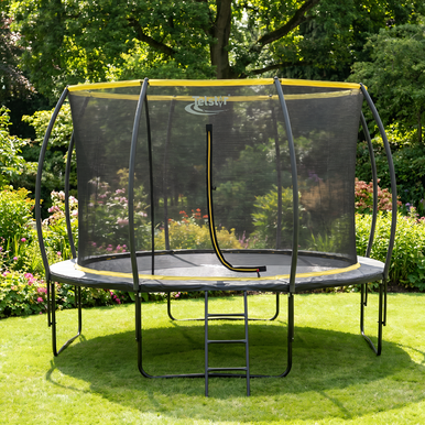 10ft Telstar Orbit trampoline and enclosure package in garden setting