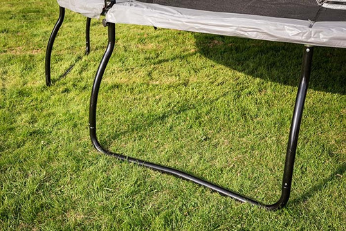 Black powder-coated leg frame detail on 10ft Telstar Jump Capsule MK3