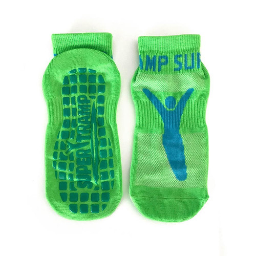 Green trampoline grip socks